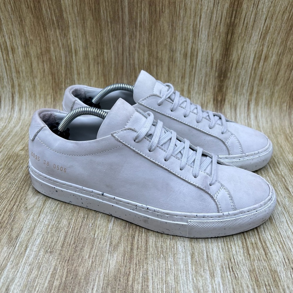 Common Projects Achilles Low Women's Size‎ US 8 EU 38 Grey Nubuck Speckle Sole